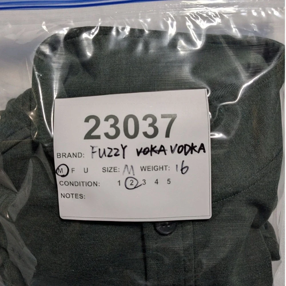 Fuzzy's Vodka x Brooks Brothers Men Medium Mock Neck Pullover Olive Green EUC